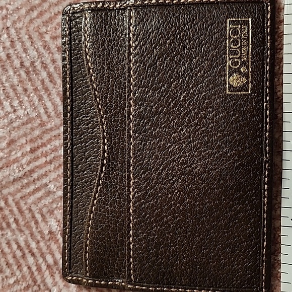 Gucci dark brown Leather Card Holder - Picture 6 of 11